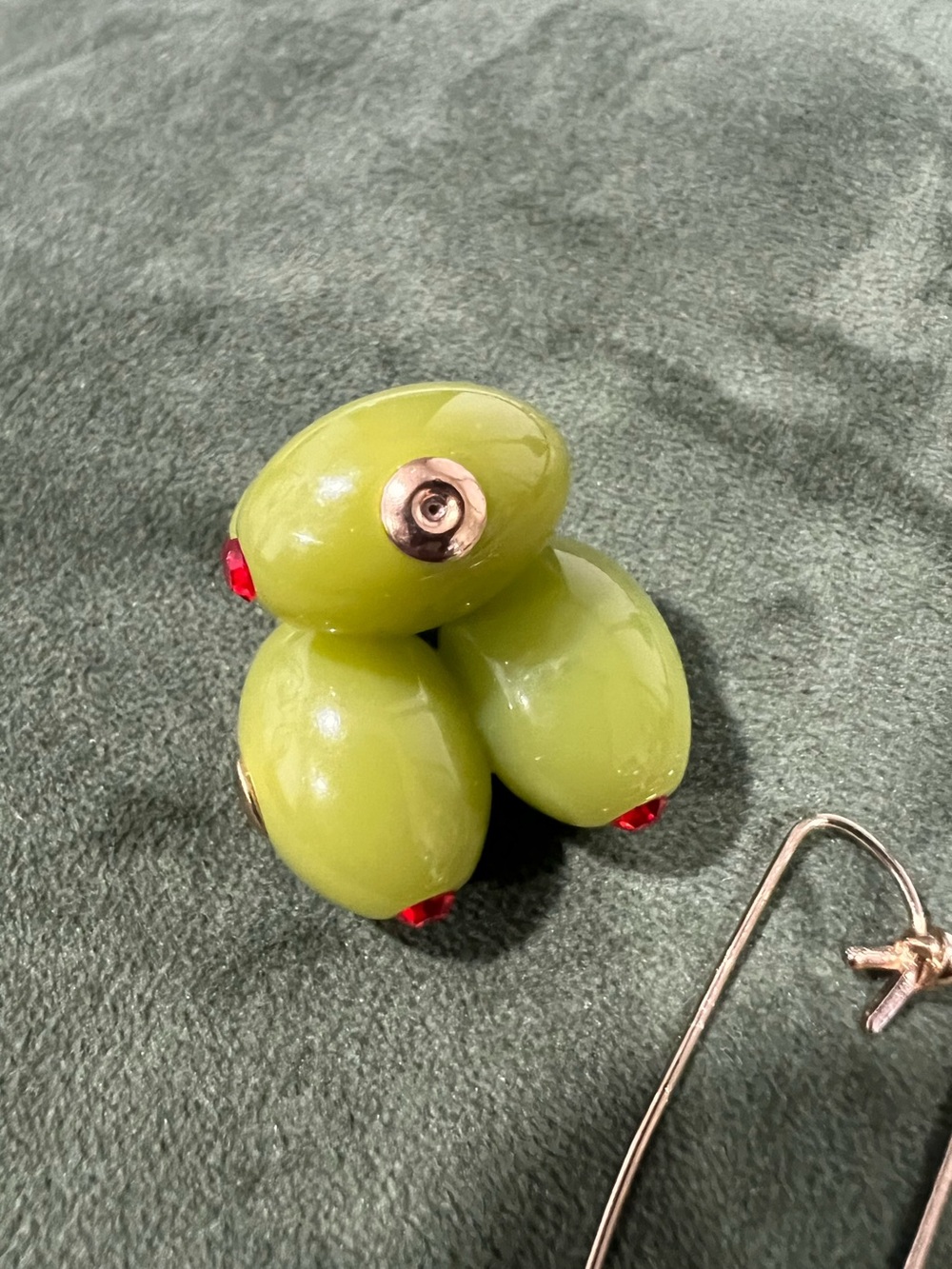 Olive with Pimento earrings. - Picture 2 of 12
